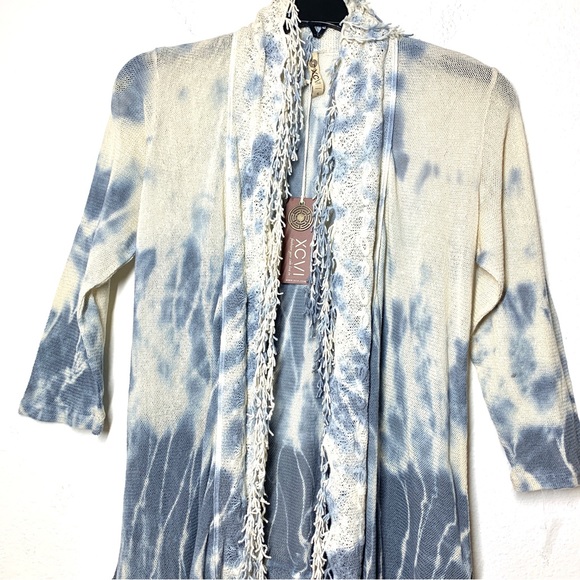 XCVI Knitted Fringe Tie Dye Cardigan - Picture 4 of 10